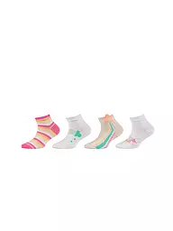 CAMANO | Chaussettes Sneaker Fille Lot de 4 popcorn | Crème