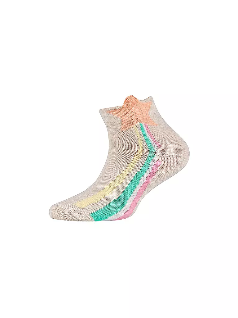 CAMANO | Chaussettes sneaker pour fille, lot de 4, mélange de blanc | 