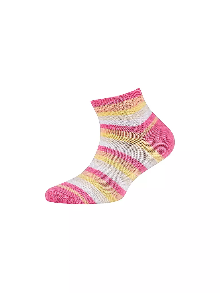 CAMANO | Chaussettes sneaker pour fille, lot de 4, mélange de blanc | 