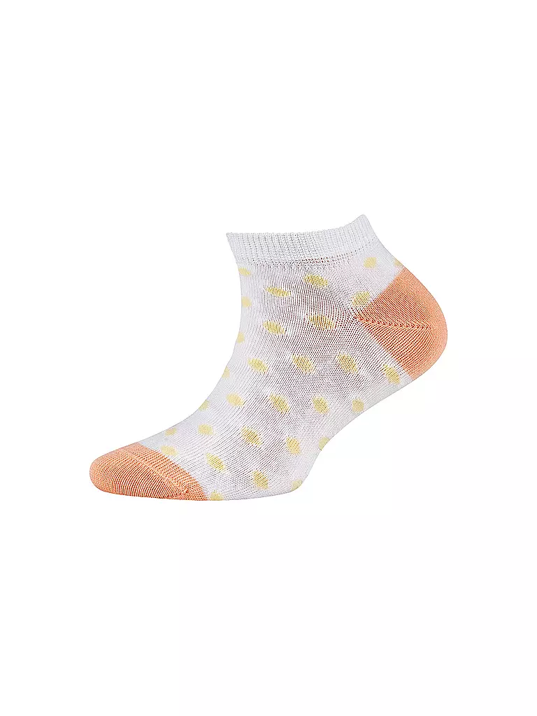 CAMANO | Chaussettes sneaker pour filles, paquet de 4, mélange de blanc | 