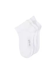 CAMANO | Chaussettes enfant lot de 3 bleu glacier chiné | Blanc
