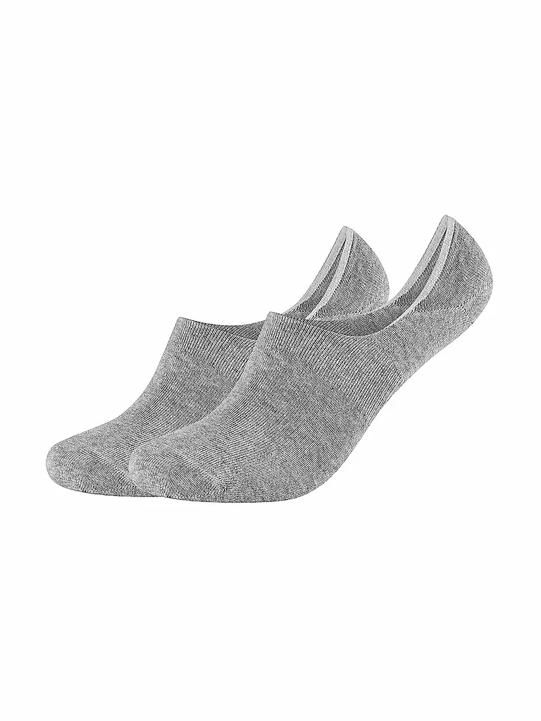 CAMANO | Füsslinge Lot de 2 COMFORT INVISIBLE gris clair chiné | hellgrau