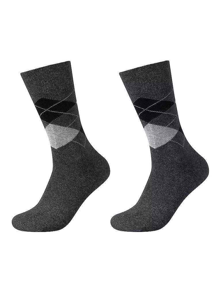 CAMANO | Lot de 2 paires de chaussettes anthracite | Gris