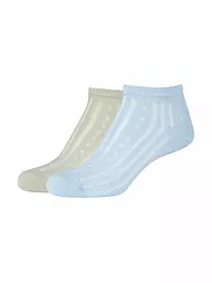 CAMANO | Lot de 2 paires de chaussettes blanc cassé | Bleu clair