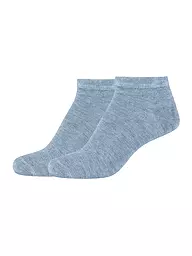 CAMANO | Chaussettes sneaker, lot de 2 argenté rose chiné | Bleu