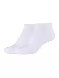 CAMANO | Chaussettes sneaker, lot de 2 argenté rose chiné | Blanc