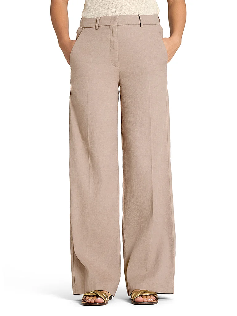 Cambio Marlene MIRA Linen Blend Trousers Beige 46 4