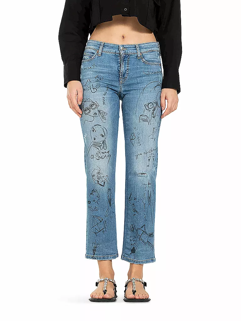 CAMBIO | Jeans Slim Fit 7/8 PARIS | Bleu