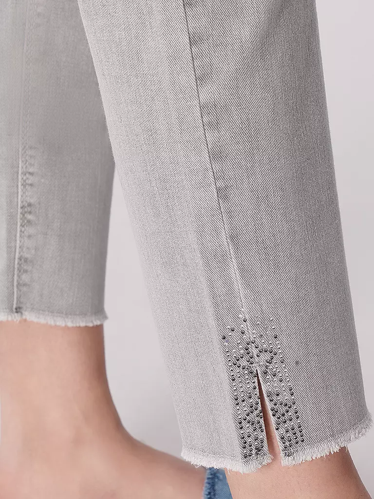 CAMBIO | Jeans Slim Fit 7/8 PIPER SHORT SWAROVSKI | Gris