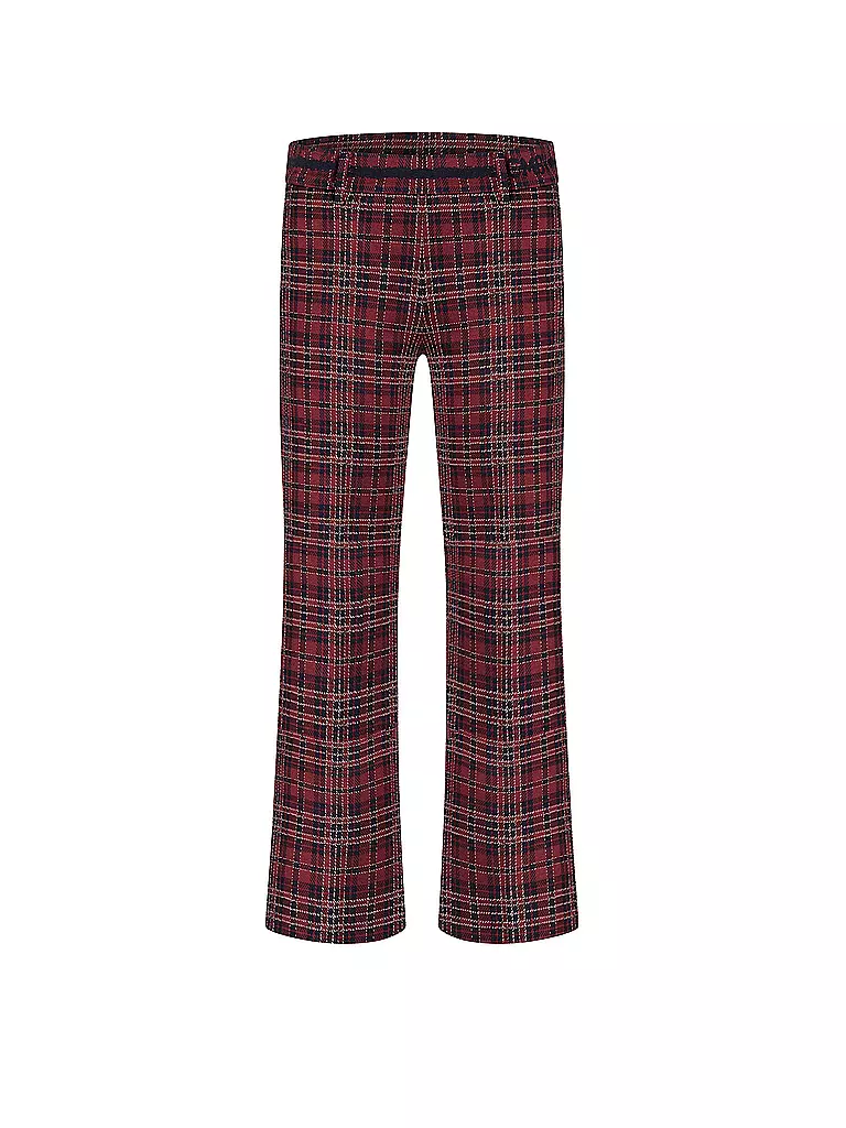 CAMBIO | Pantalon coupe évasée FRANCOISE CROPPED | dunkelrot