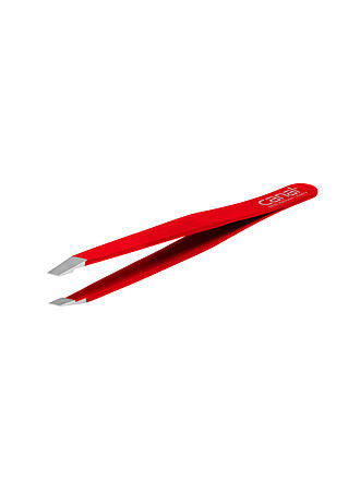 CANAL | Pince à épiler inoxydable/biseautée 95mm (Rouge) 2011