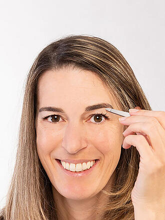 CANAL | Pince à épiler inoxydable/pointe ronde 95 mm (Satin) 2077-02