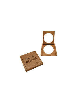 CANAL | Miroir de poche en hêtre, grossissement 2,5x, 5 cm