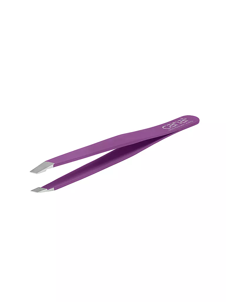 CANAL | Pince à épiler inoxydable/biseautée 95 mm (Violet) 2068-02 | lila