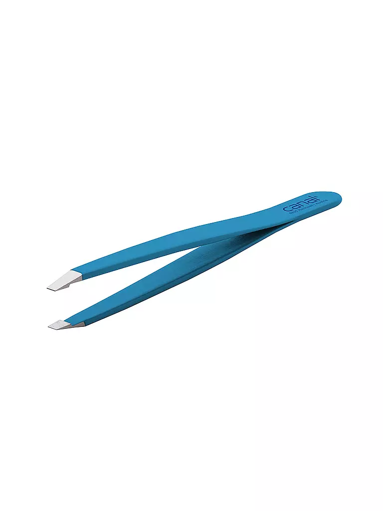 CANAL | Pince à épiler inoxydable/droite 95mm (Bleu) 2018-02 | blau