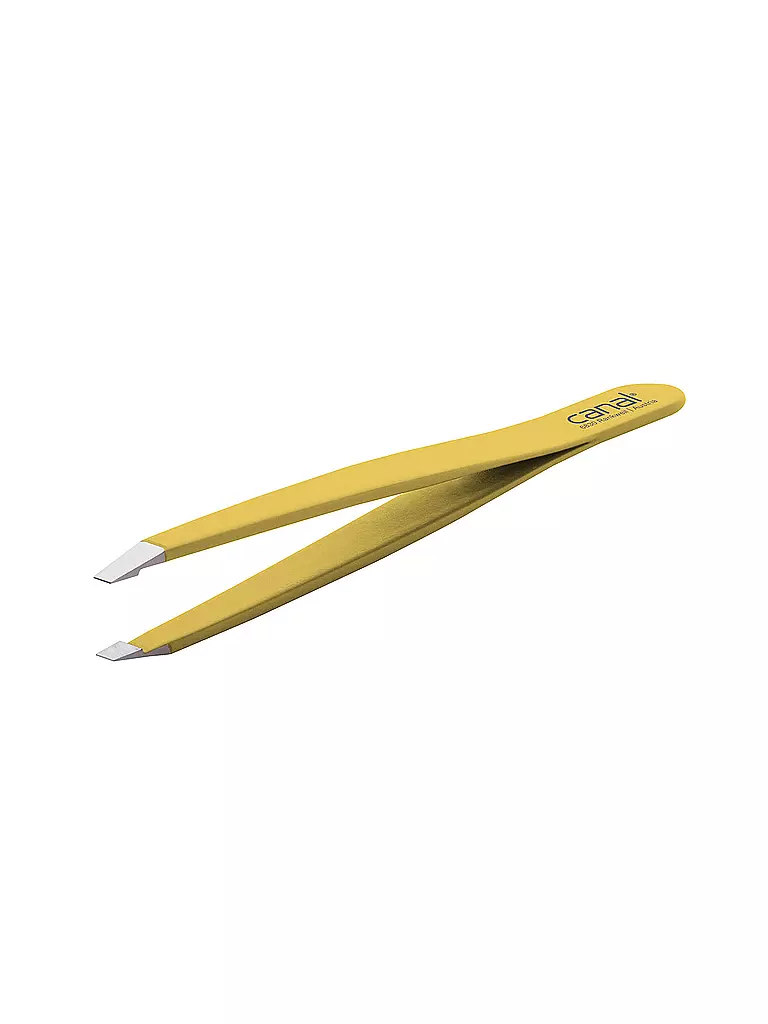 CANAL | Pince à épiler inoxydable/droite 95mm (Jaune) 2017-02 | gelb
