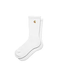 CARHARTT WIP | Chaussettes CHASE olive/gold | Blanc