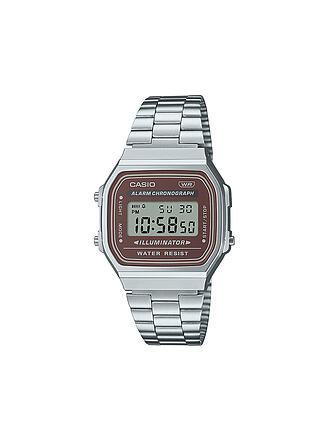 CASIO | Montre VINTAGE argent marron A168WA-5AYES