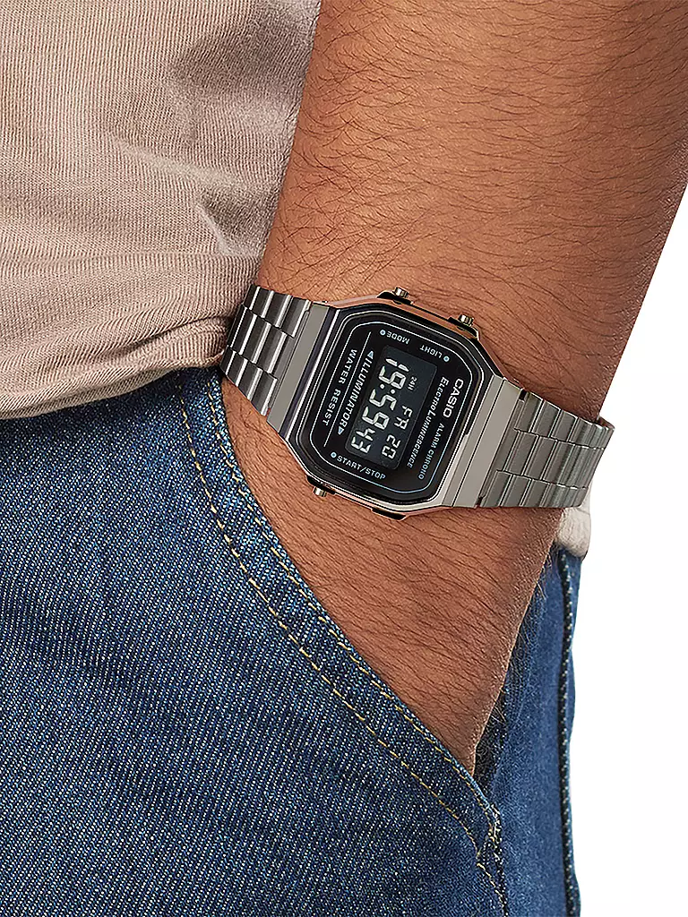 CASIO | Montre VINTAGE ARGENT A168WEGG-1BEF | silber