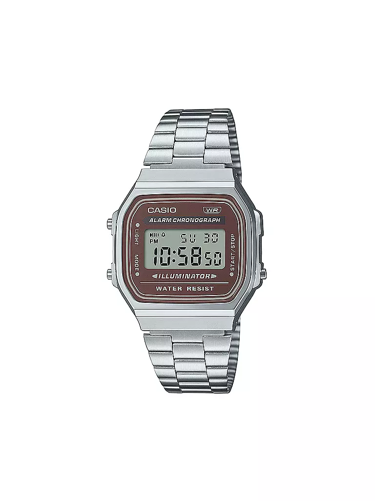 CASIO | Montre VINTAGE argent marron A168WA-5AYES | Argent