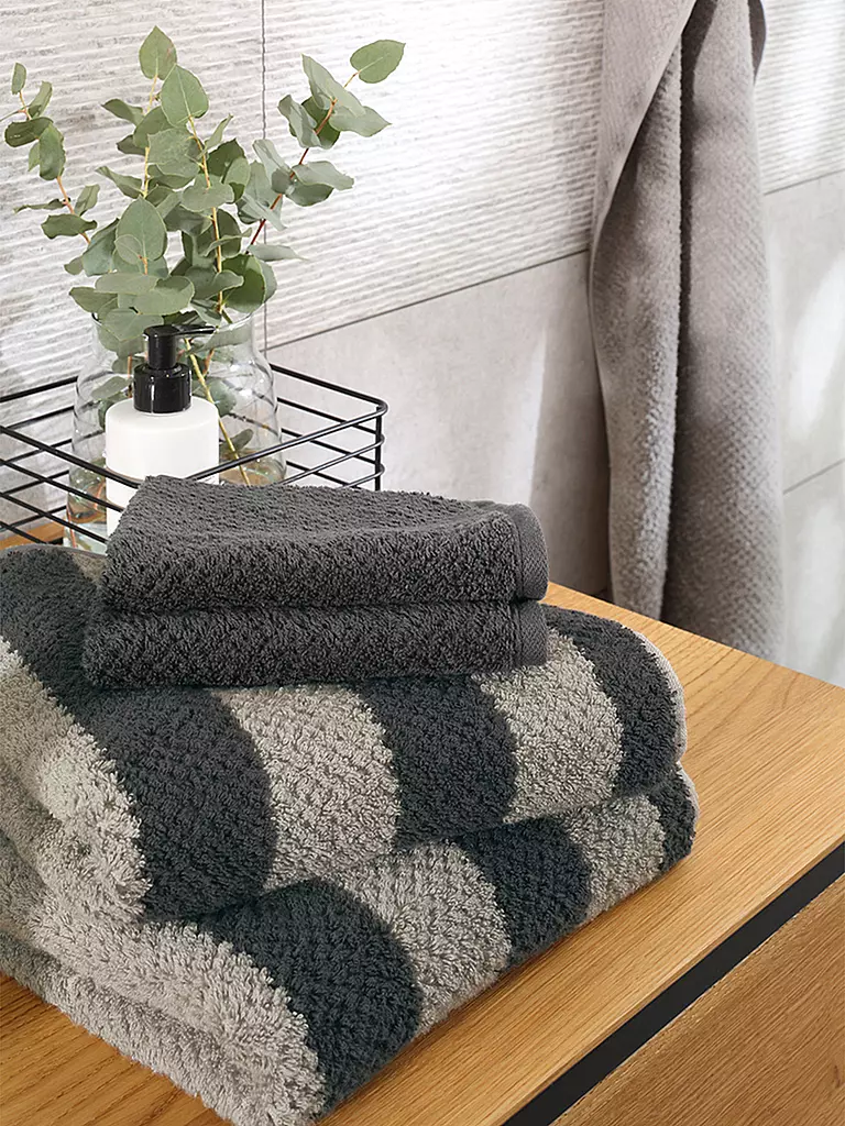 CAWÖ | Drap de douche PURE STRIPES 80x150cm Basalt | grau