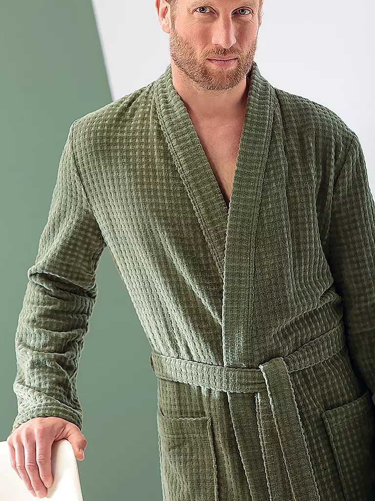 CAWÖ | Peignoir kimono pour hommes | hellgrün