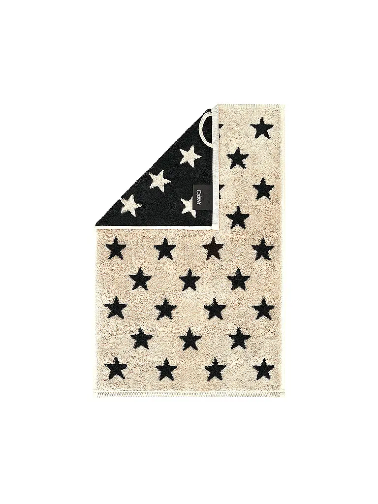 CAWÖ | Serviette d'invité NEW STAR 30x50cm Beige/Basalte | dunkelgrün