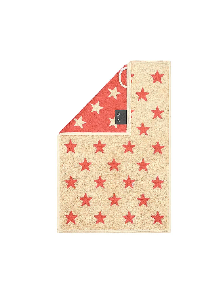 CAWÖ | Serviette d'invité NEW STAR 30x50cm Beige/Rose | rot