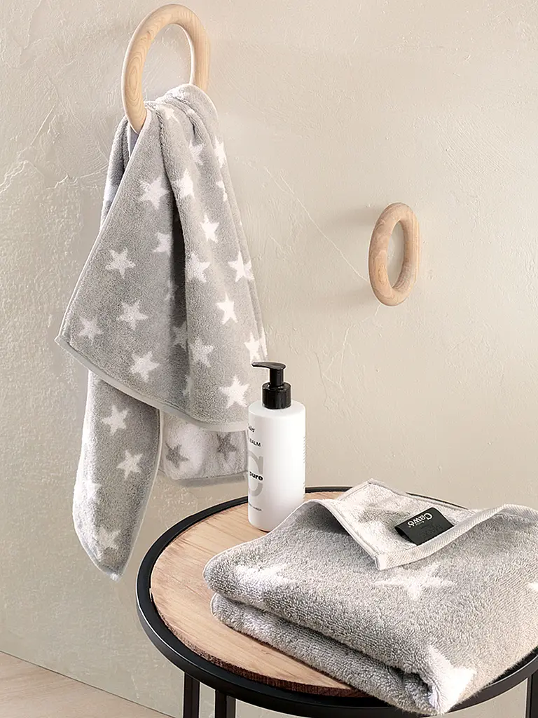 CAWÖ | Serviette d'invité NEW STAR 30x50cm Platine/Blanc | weiss