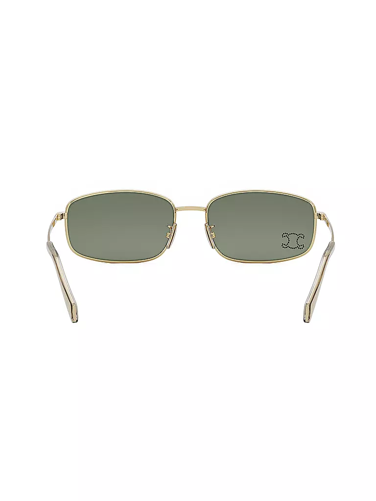 CELINE | Lunettes de soleil carrées noires Triomphe | Or