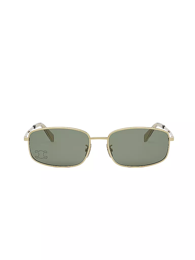 CELINE | Lunettes de soleil carrées noires Triomphe | Or