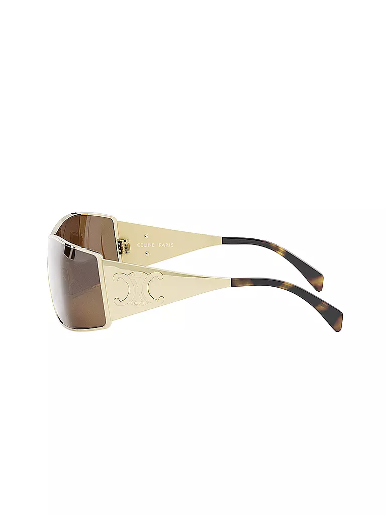 CELINE | Lunettes de soleil masque dorées Maxi Metal Triomphe | 