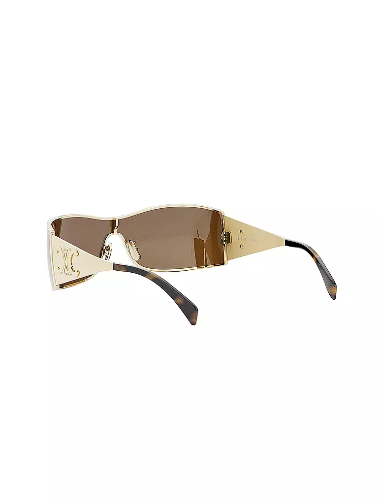 CELINE | Lunettes de soleil masque dorées Maxi Metal Triomphe | 