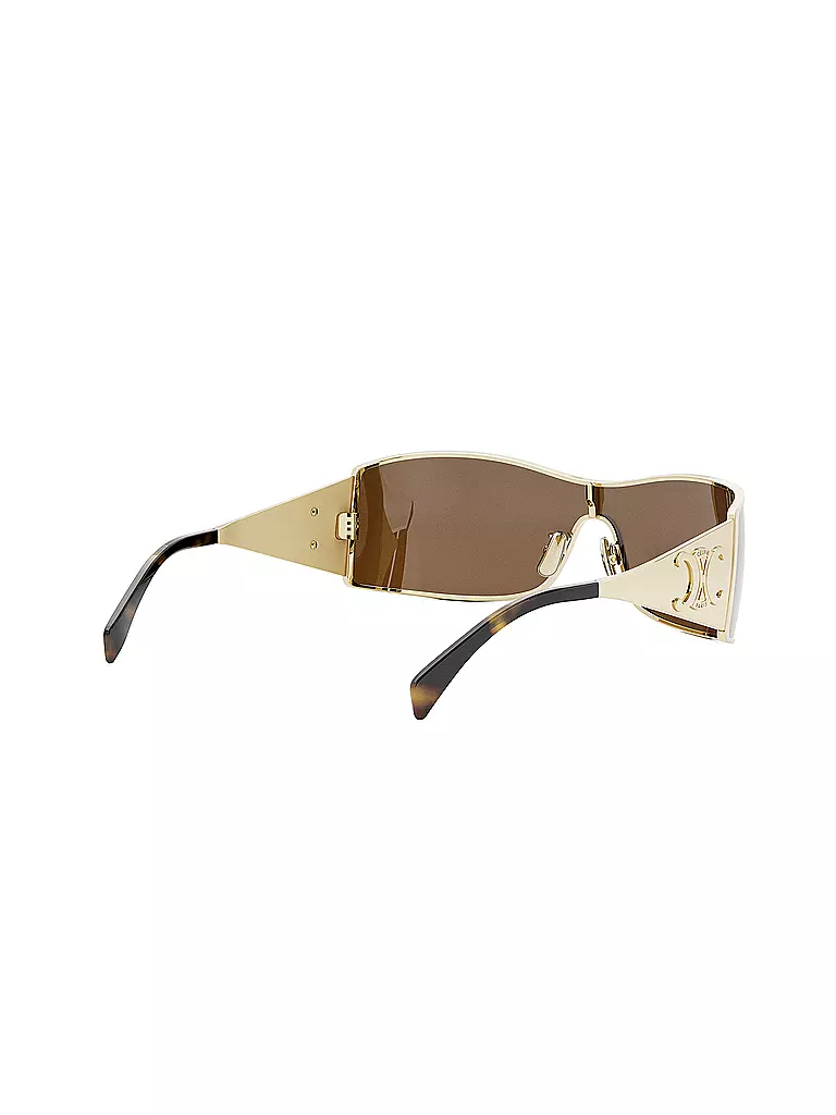 CELINE | Lunettes de soleil masque dorées Maxi Metal Triomphe | 