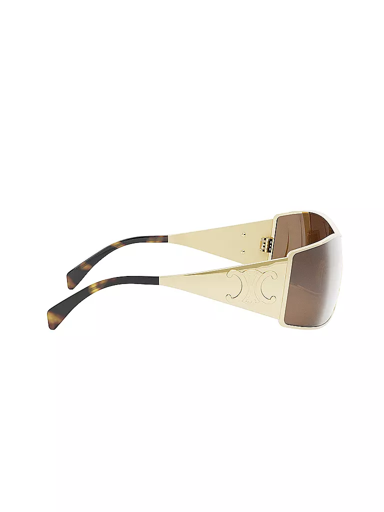 CELINE | Lunettes de soleil masque dorées Maxi Metal Triomphe | 