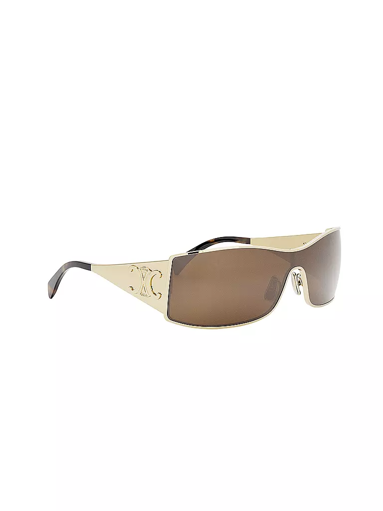 CELINE | Lunettes de soleil masque dorées Maxi Metal Triomphe | 