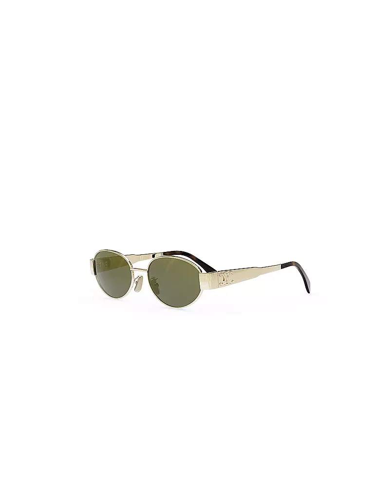 CELINE | Lunettes de soleil ovales dorées Metal Triomphe | Or