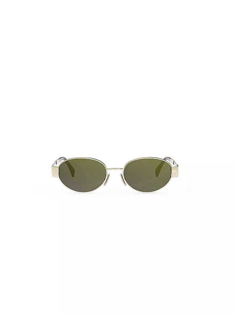 CELINE | Lunettes de soleil ovales dorées Metal Triomphe | 