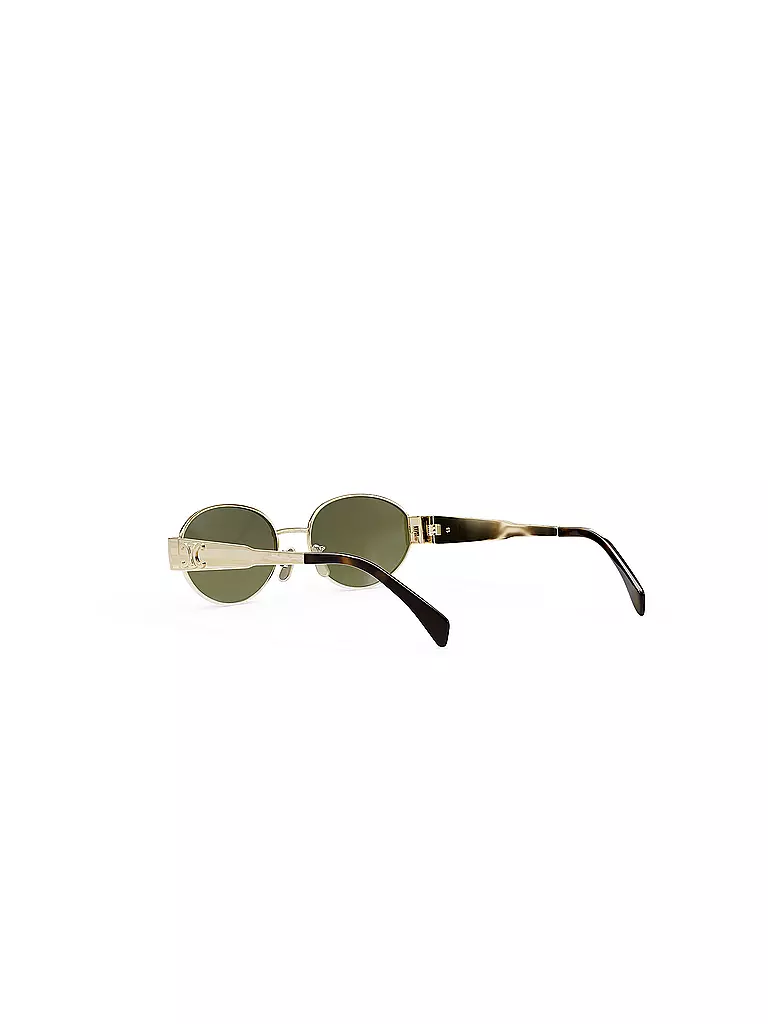 CELINE | Lunettes de soleil ovales dorées Metal Triomphe | 