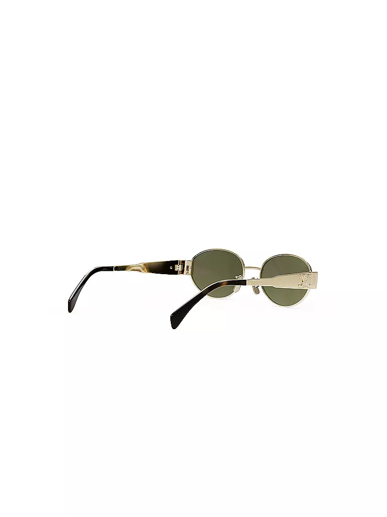 CELINE | Lunettes de soleil ovales dorées Metal Triomphe | 