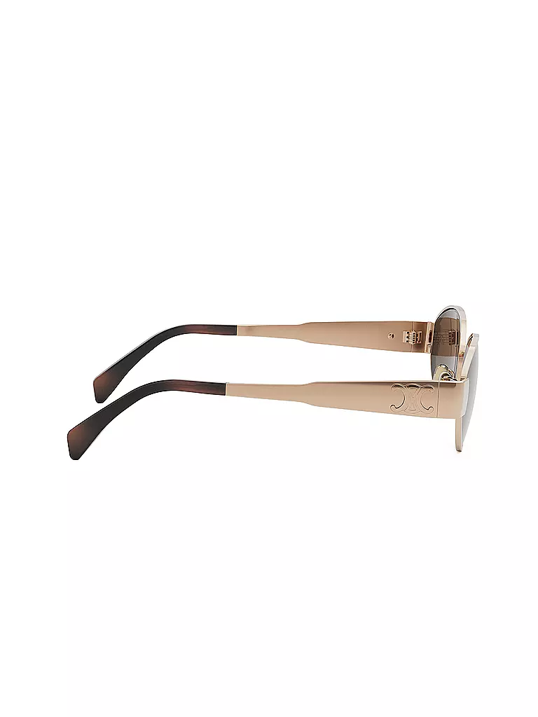CELINE | Lunettes de soleil ovales dorées Metal Triomphe |