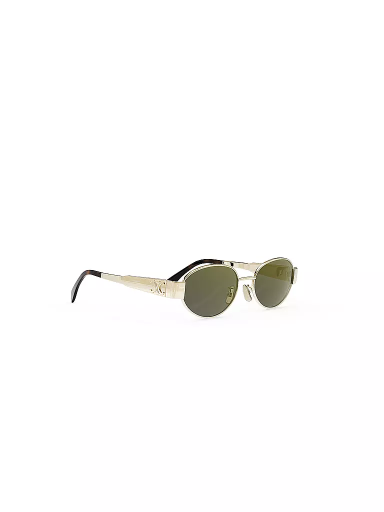 CELINE | Lunettes de soleil ovales dorées Metal Triomphe | 