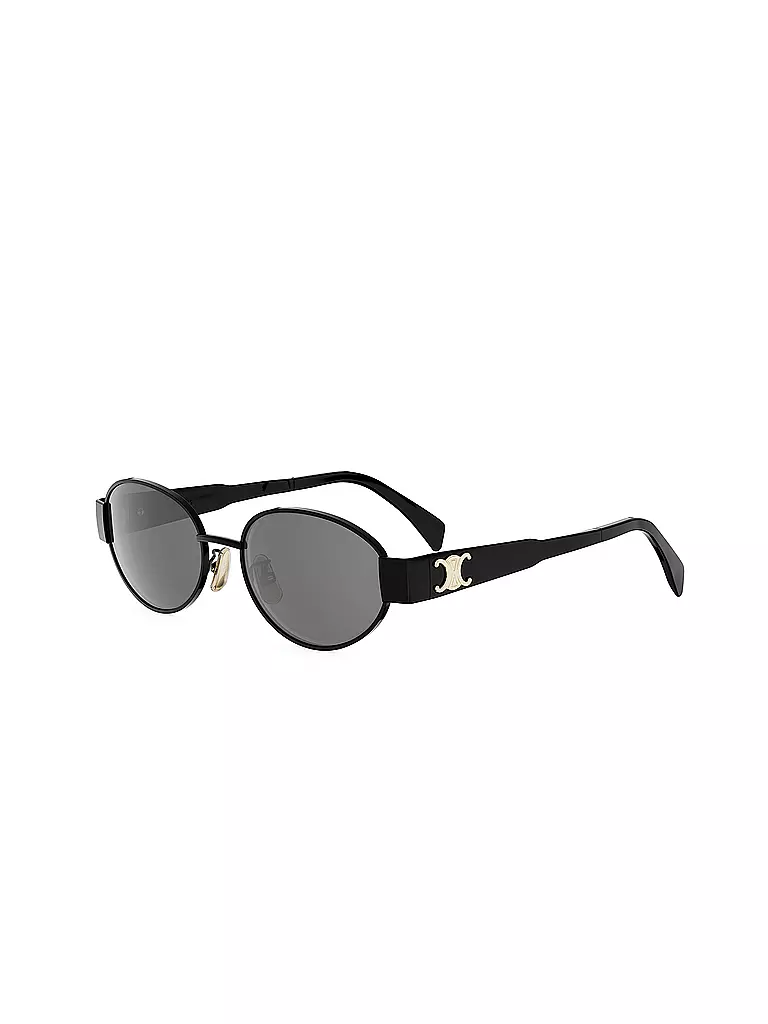 CELINE | Lunettes de soleil ovales noires Metal Triomphe | Noir