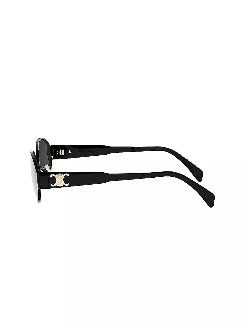 CELINE | Lunettes de soleil ovales noires Metal Triomphe |