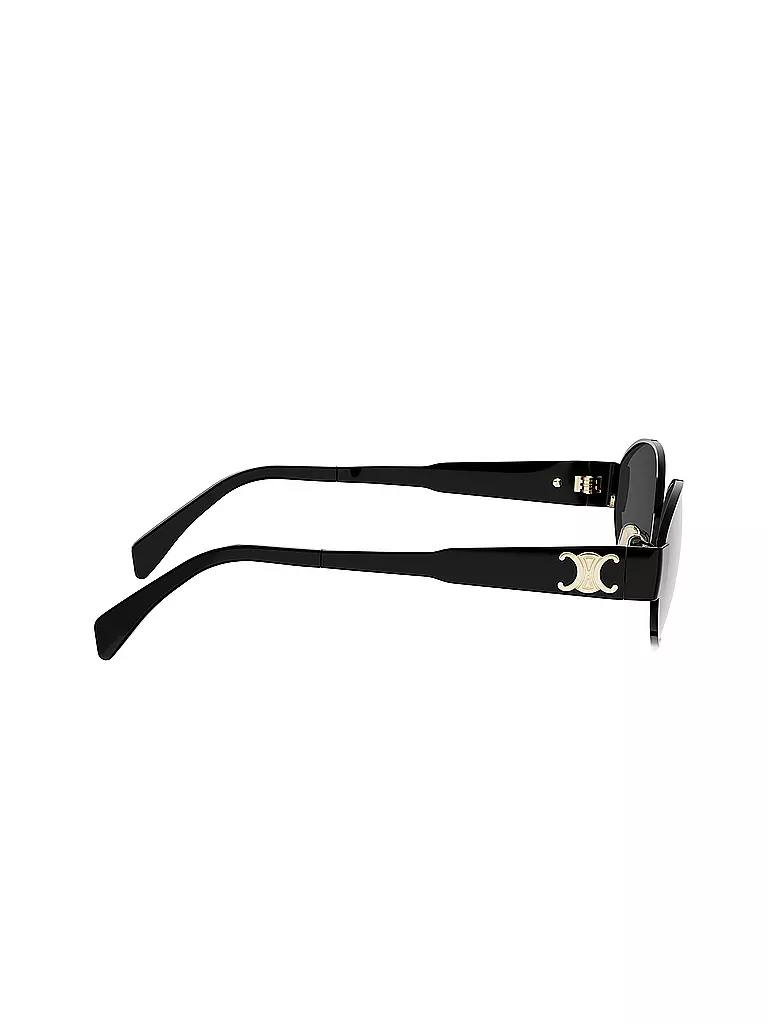 CELINE | Lunettes de soleil ovales noires Metal Triomphe |