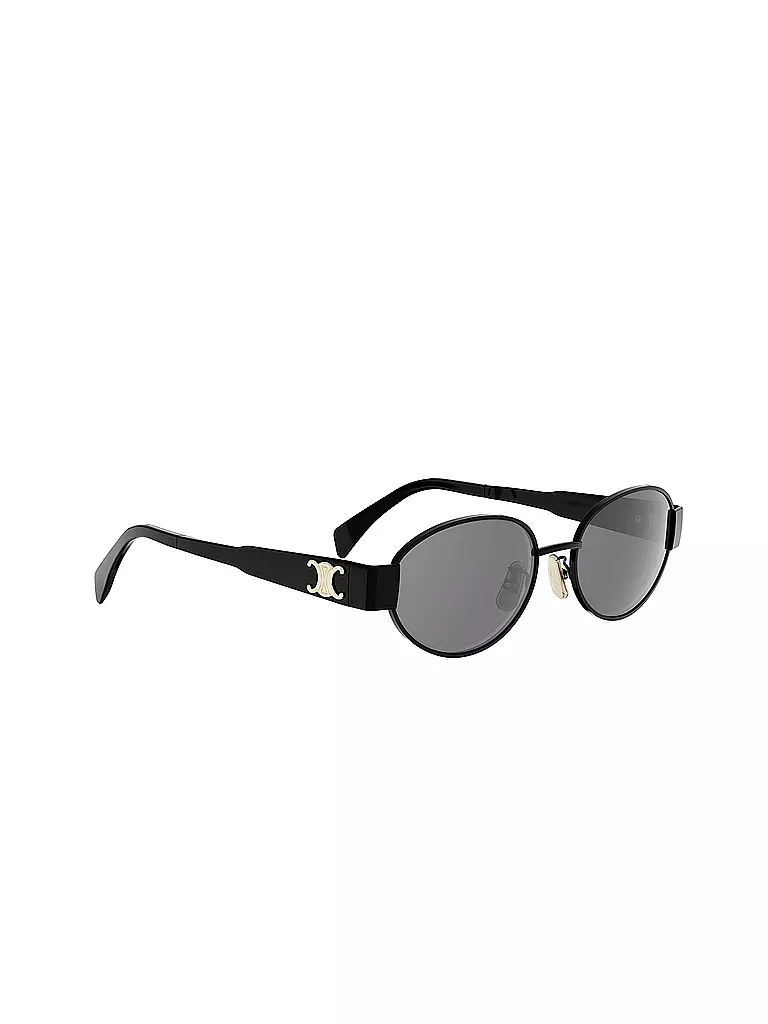 CELINE | Lunettes de soleil ovales noires Metal Triomphe |