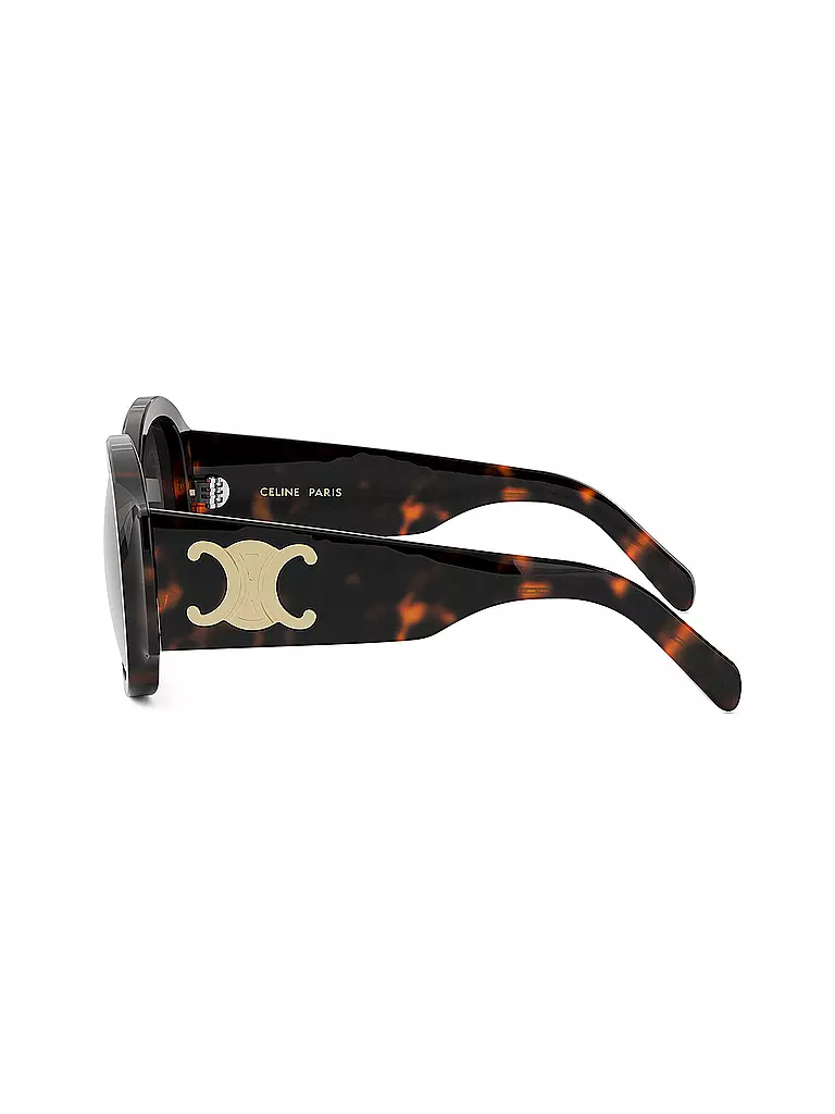 CELINE | Lunettes de soleil rondes havane Maxi Triomphe | 