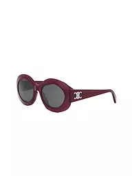 CELINE | Lunettes de soleil rondes rouges Triomphe | Rouge foncé