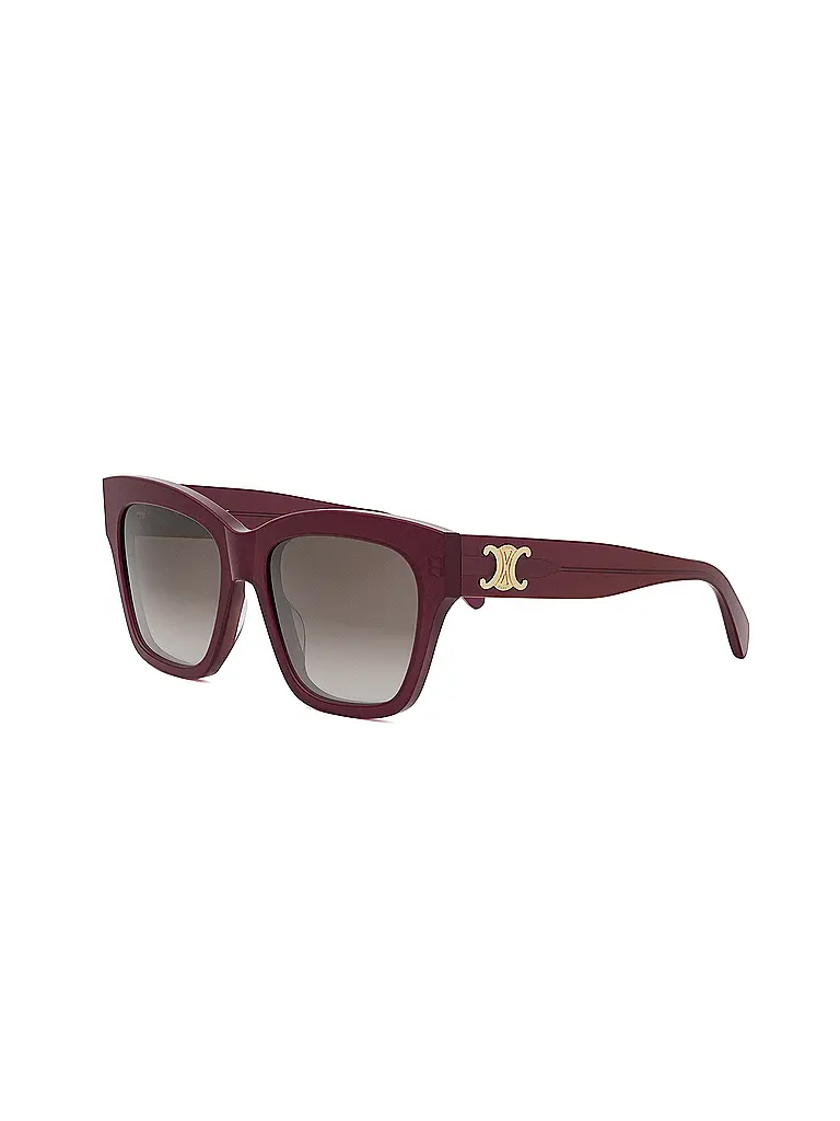 CELINE | Lunettes de soleil rouges angulaires Triomphe | dunkelrot