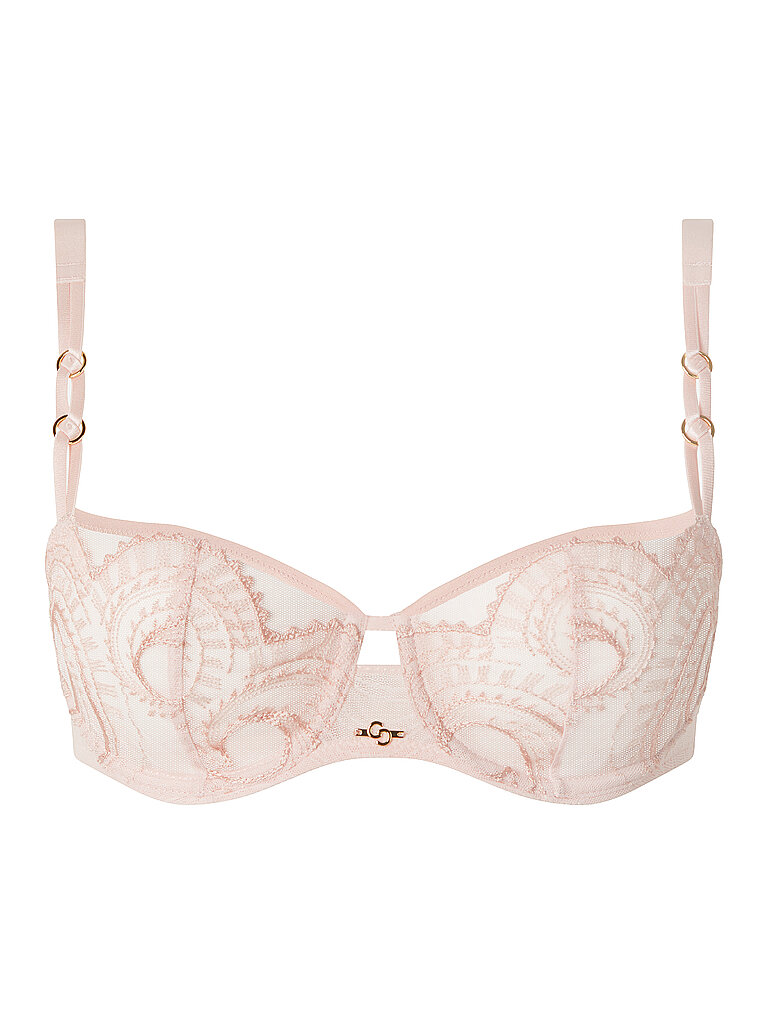Soutien-gorge balconnet MYSTIC CREAM rose taffetas rose 75D